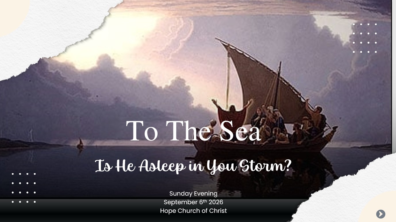 Jesus on The Sea: Is He Asleep in Your Storm